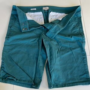 Loft Size 14 Teal Bermuda Roll Shorts